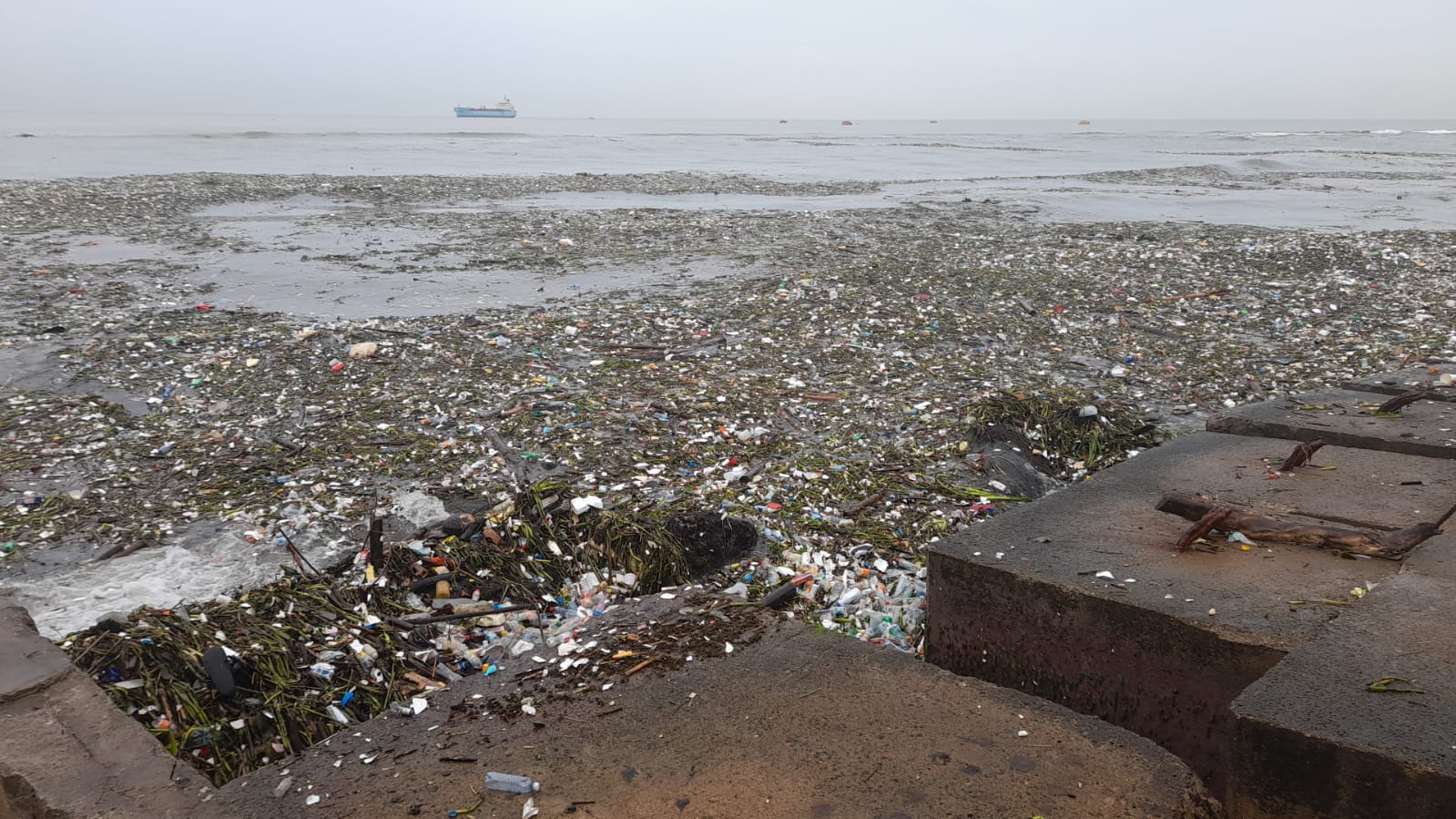 Cantidad de basura entrada del canal